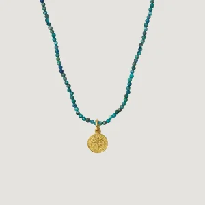Collier Mini médaille croix de la paix