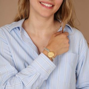 Bracelet Grande médaille Saint Esprit or