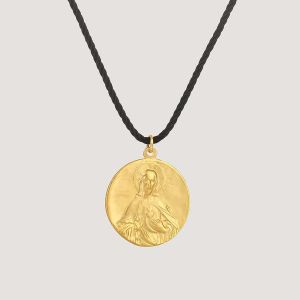 Médaille Scapulaire Cœurs sacrés (réversible) Vierge à l’enfant GM