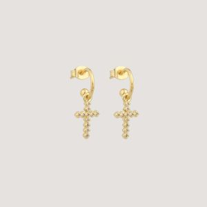 Boucles d’oreilles croix strass « Nazareth »