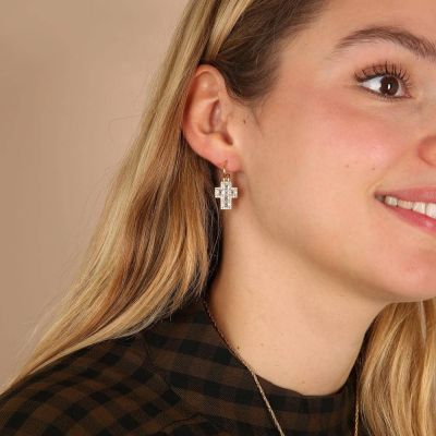Boucles d’oreilles « Croix royale »