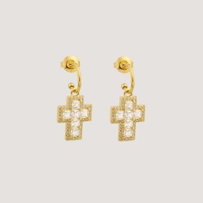 Boucles d’oreilles « Croix royale »