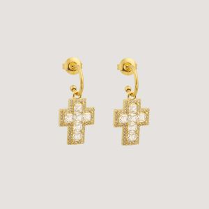 Boucles d’oreilles « Croix royale »