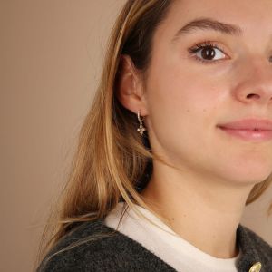 Créoles strass croix « Etoile de Bethléem »