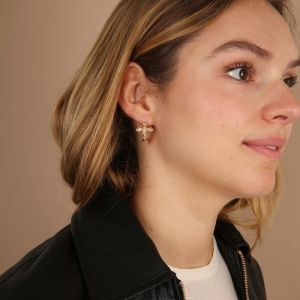 Boucles d’oreilles croix style ancien « Séraphin »