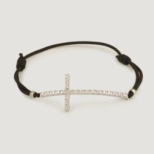 Bracelet croix strass « Foi »