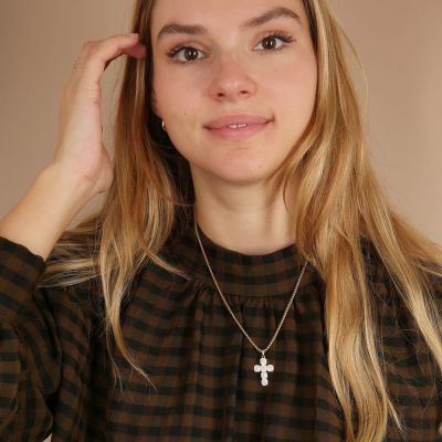Collier croix strass « Clarté »