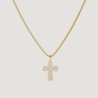 Collier croix strass « Clarté »